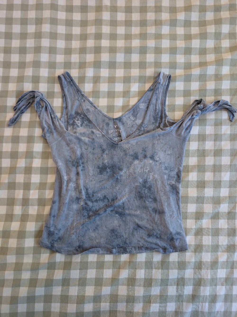 American Eagle Cold-Shoulder Tie-Dye Top